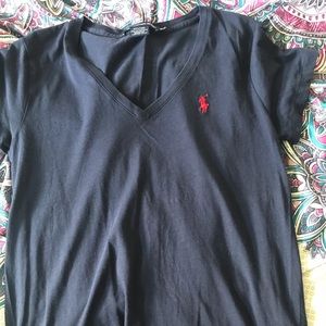 Navy blue polo shirt